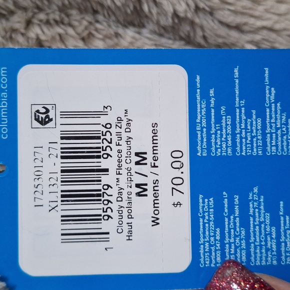 Columbia Cloudy Day Cream Fleece Full Zip Jacket. Size Medium NWT - Picture 9 of 11